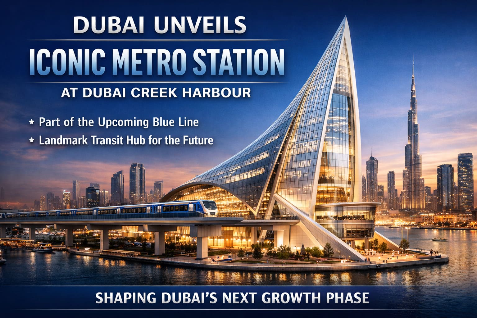 Dubai Unveils Iconic Metro Station at Dubai Creek Harbour: A Blueprint for the City’s Next Growth Phase
