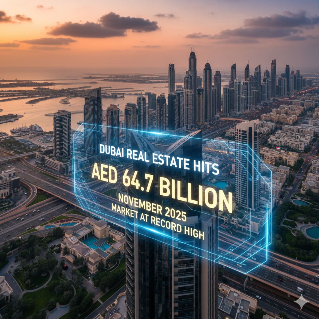 Dubai Real Estate Hits AED 64.7 Billion in November 2025
