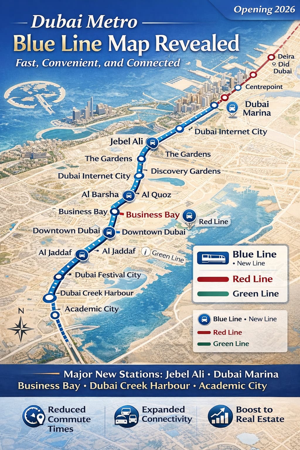 Dubai Metro Blue Line Map Revealed — What Residents Need to Know
