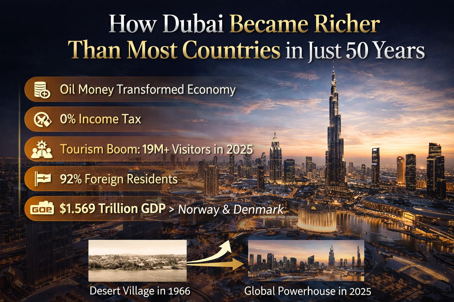 How Dubai Became Richer Than Most Countries in Just 50 Years
