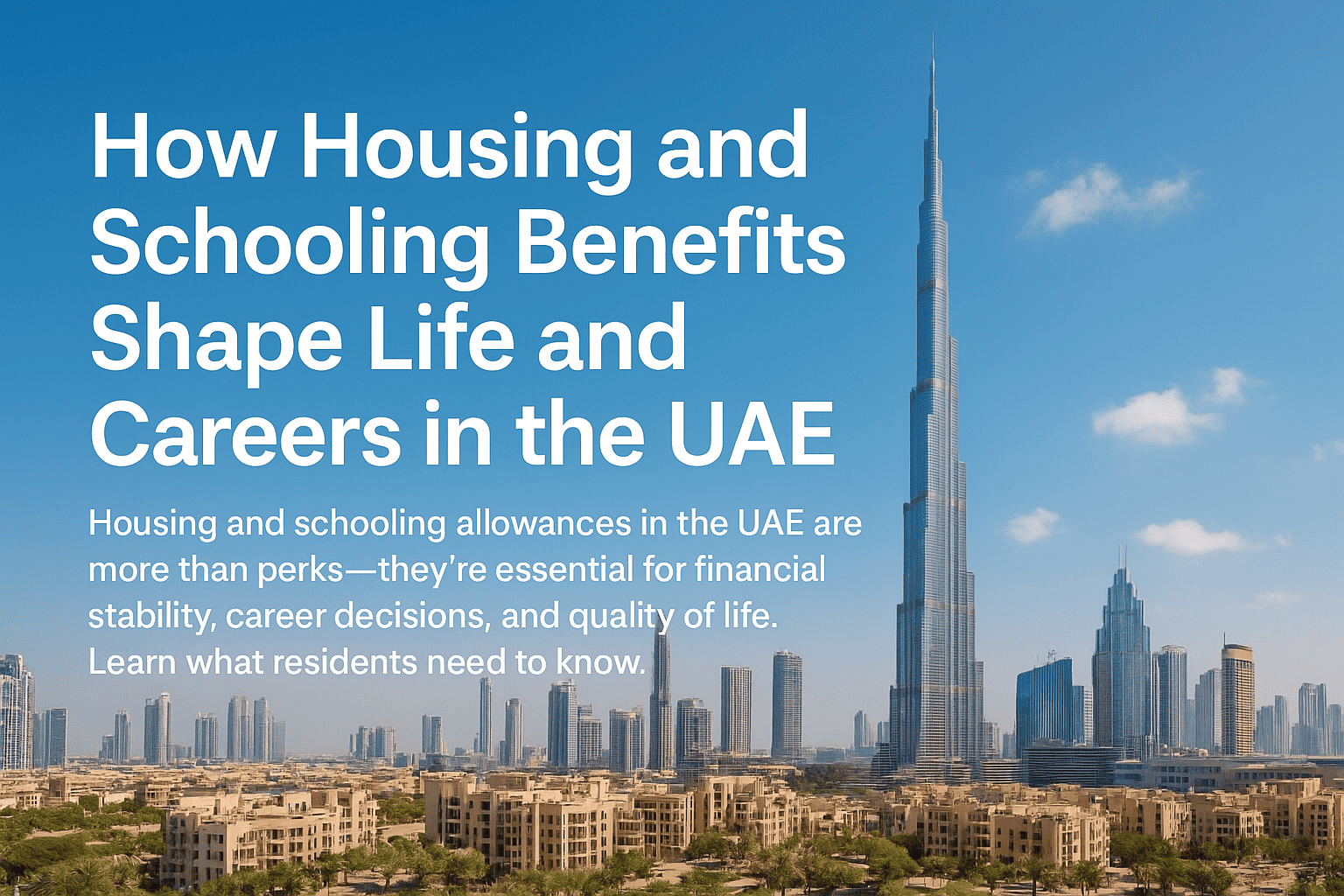 How Housing and Schooling Benefits Shape Life and Careers in the UAE