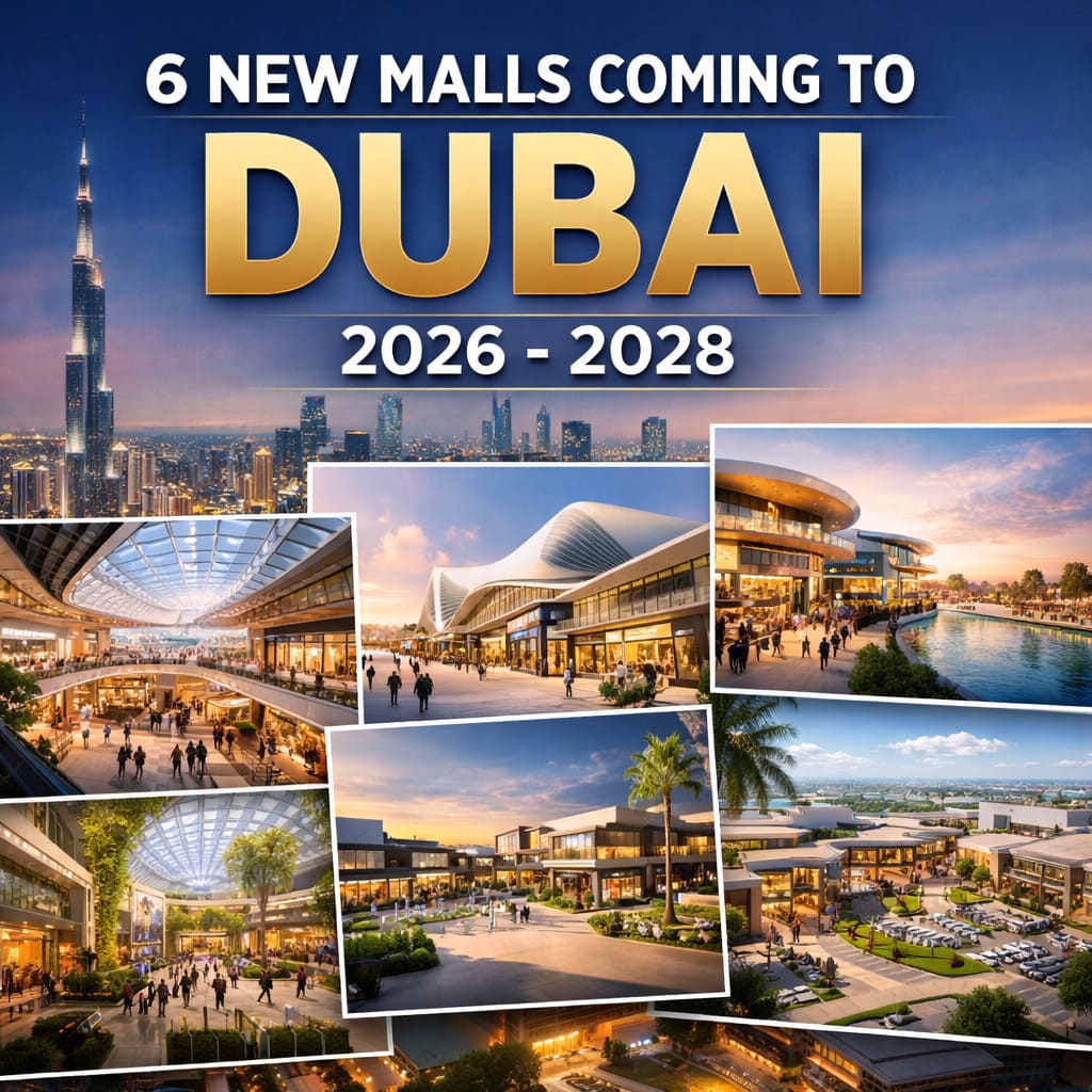 6 New Malls Planned in Dubai — Coming by 2026–2028 to Transform the Retail Landscape