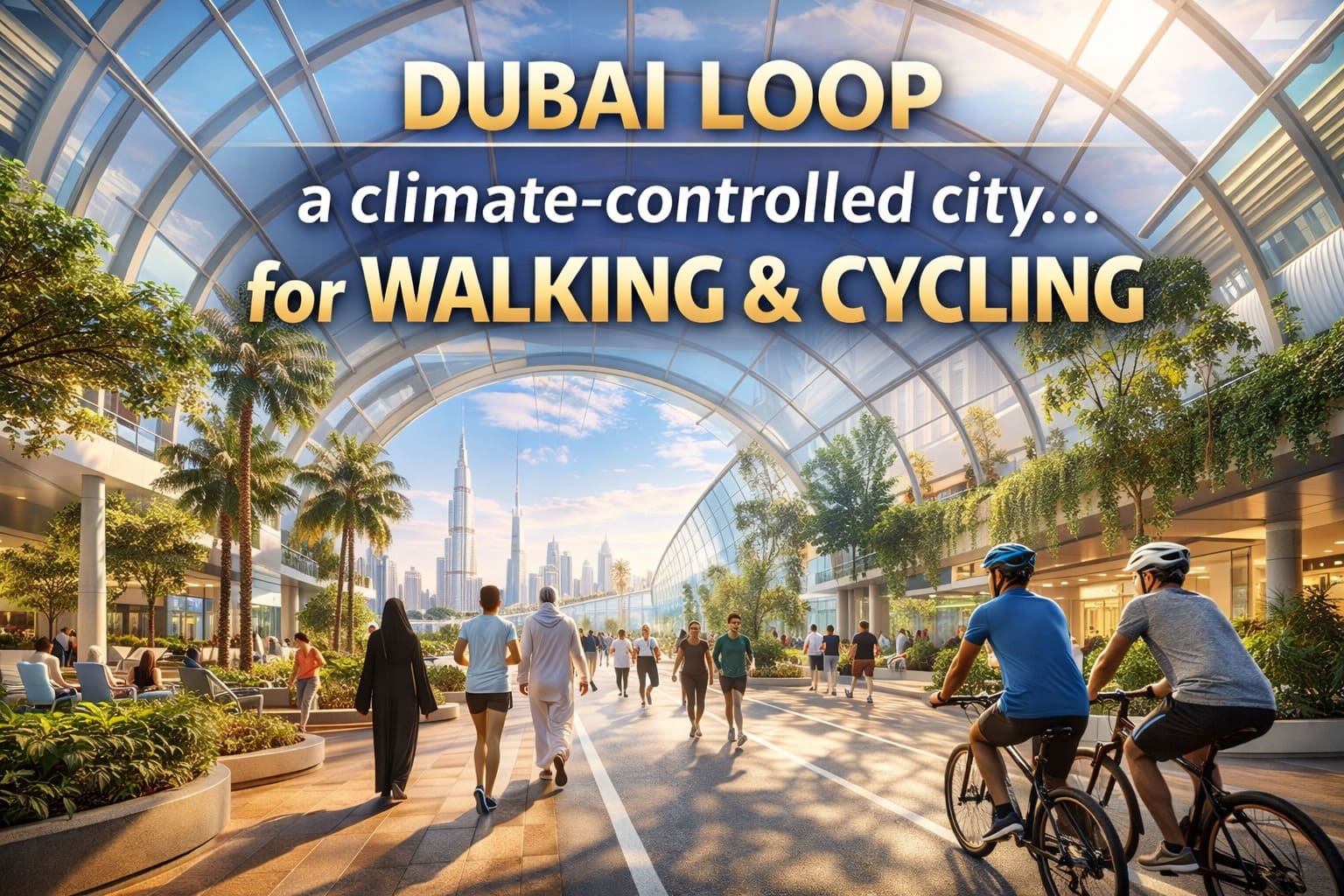Dubai Loop: A Climate-Controlled City Built for Walking & Cycling